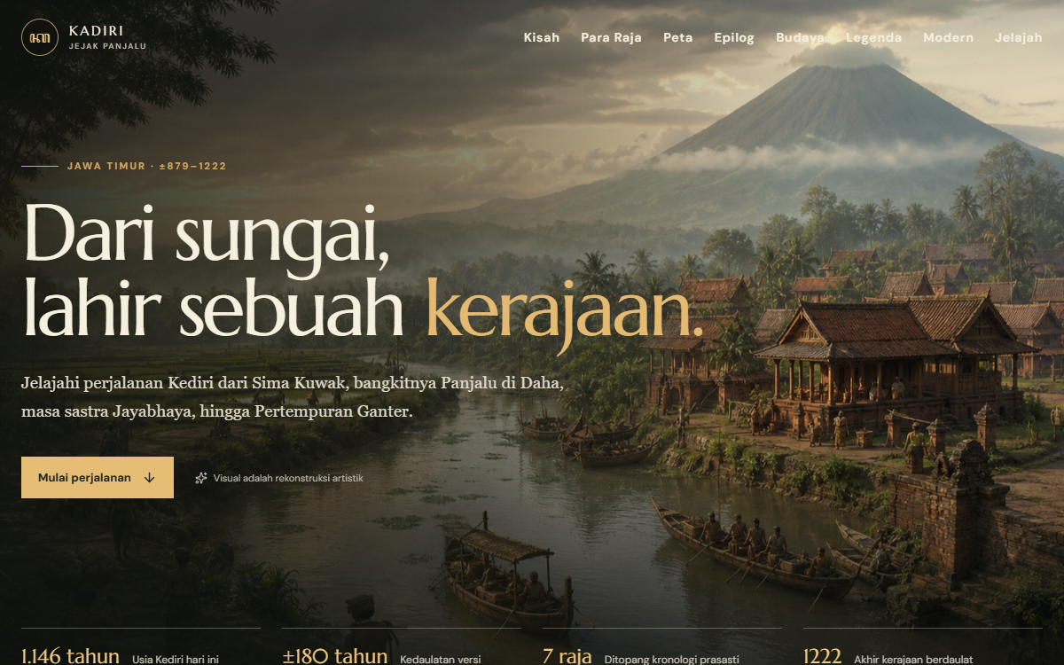 Preview of History Kediri website