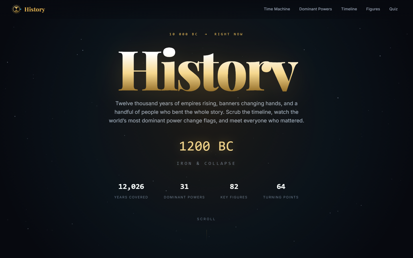 Preview of History website