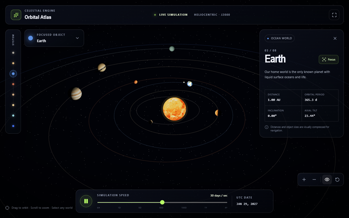 Preview of Solar System website